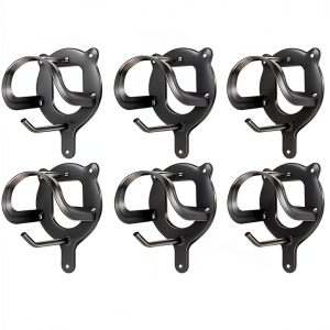 Horse Bridle Rack Dunzy 12‑Count Metal Holder with Tubes Black-0