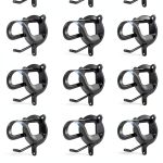 16 Counts Horse Bridle Racks, Horse Tack Storage Halter, Bridle Hooks, Bridle Holder, Metal Bridle Bracket, Hanger Metal Bridle Holder with Tubes and Screw for Horse Barn Supplies, Black-0