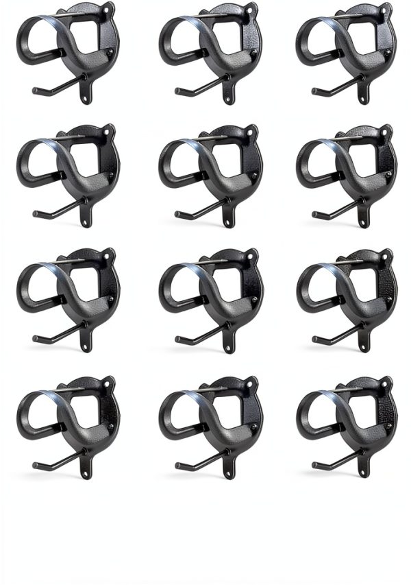 16 Counts Horse Bridle Racks, Horse Tack Storage Halter, Bridle Hooks, Bridle Holder, Metal Bridle Bracket, Hanger Metal Bridle Holder with Tubes and Screw for Horse Barn Supplies, Black-0