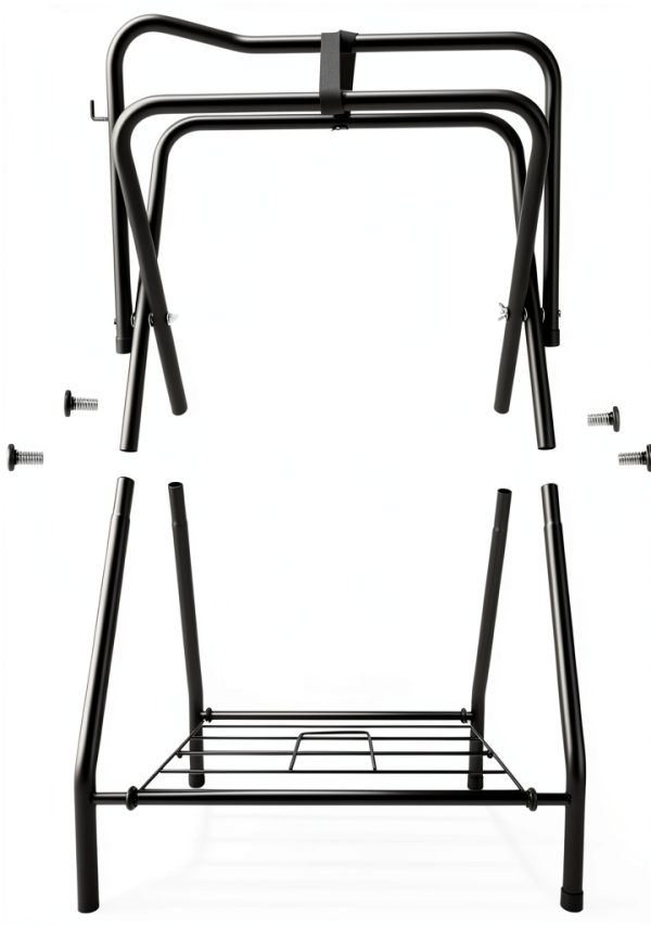 Folding Saddle Rack HDYEGY Stand Detachable Bottom Storage-1