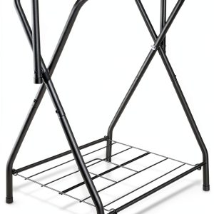 Folding Saddle Rack HDYEGY Stand Detachable Bottom Storage-0
