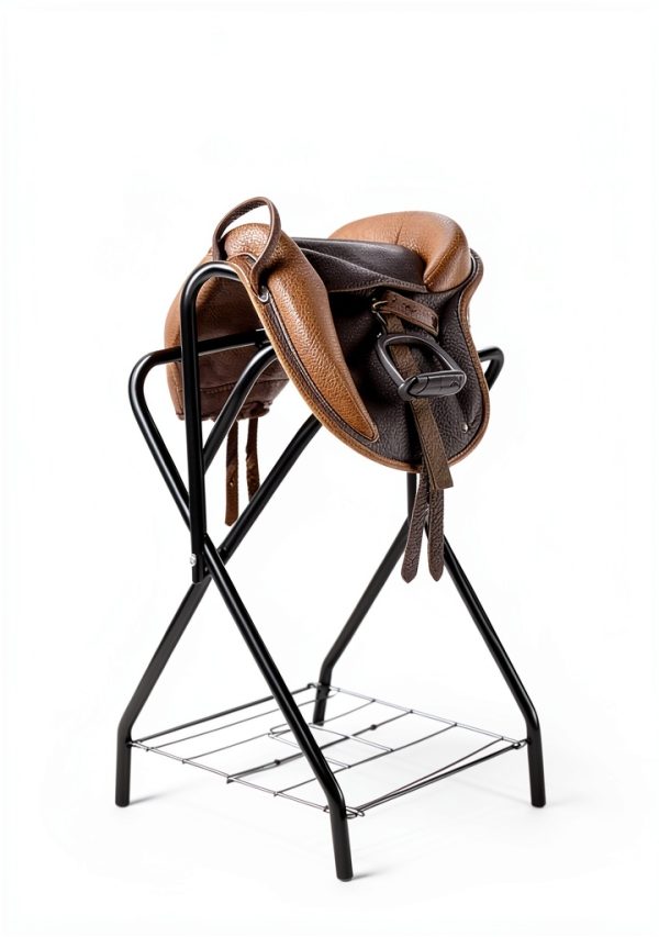 Folding Saddle Rack HDYEGY Stand Detachable Bottom Storage-5