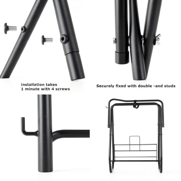 Folding Saddle Rack HDYEGY Stand Detachable Bottom Storage-2